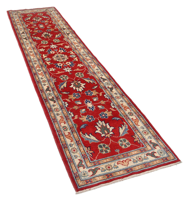 Red Afghan Ziegler Rug 2' 5" x 9' 9" Hand-Knotted | No. AT49692