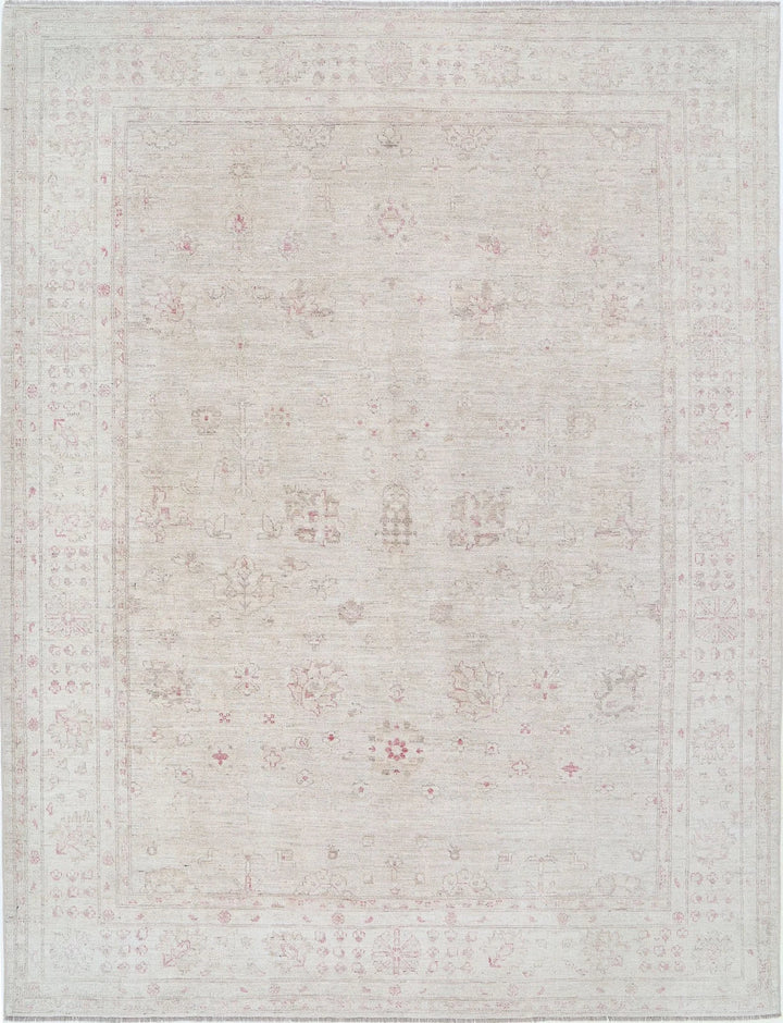 Afghan Oushak Rug 8' 9" x 11' 6" Hand-Knotted | No. AT49696