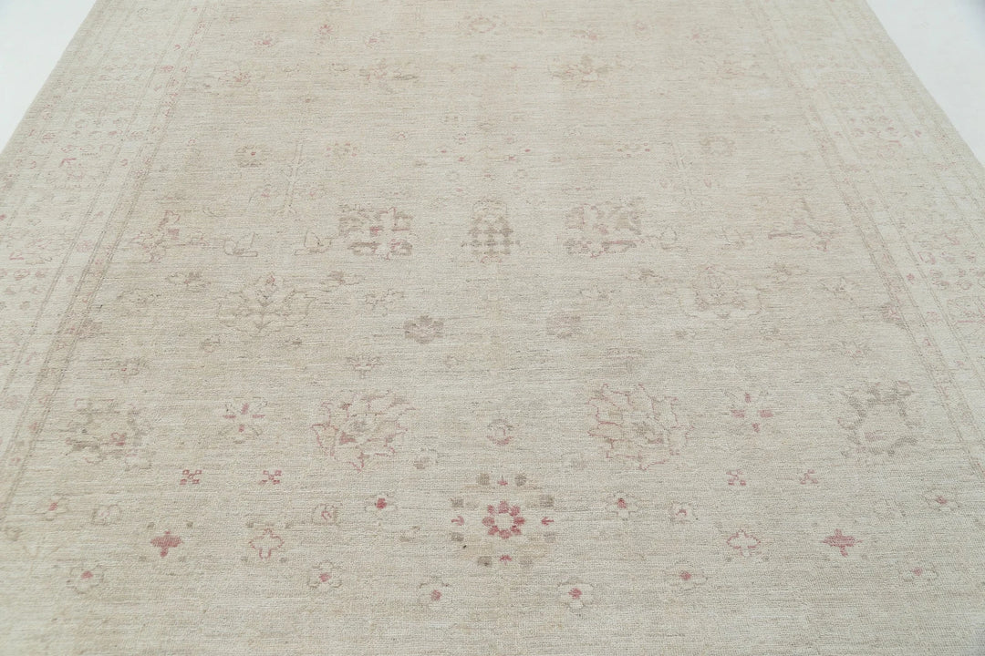 Afghan Oushak Rug 8' 9" x 11' 6" Hand-Knotted | No. AT49696