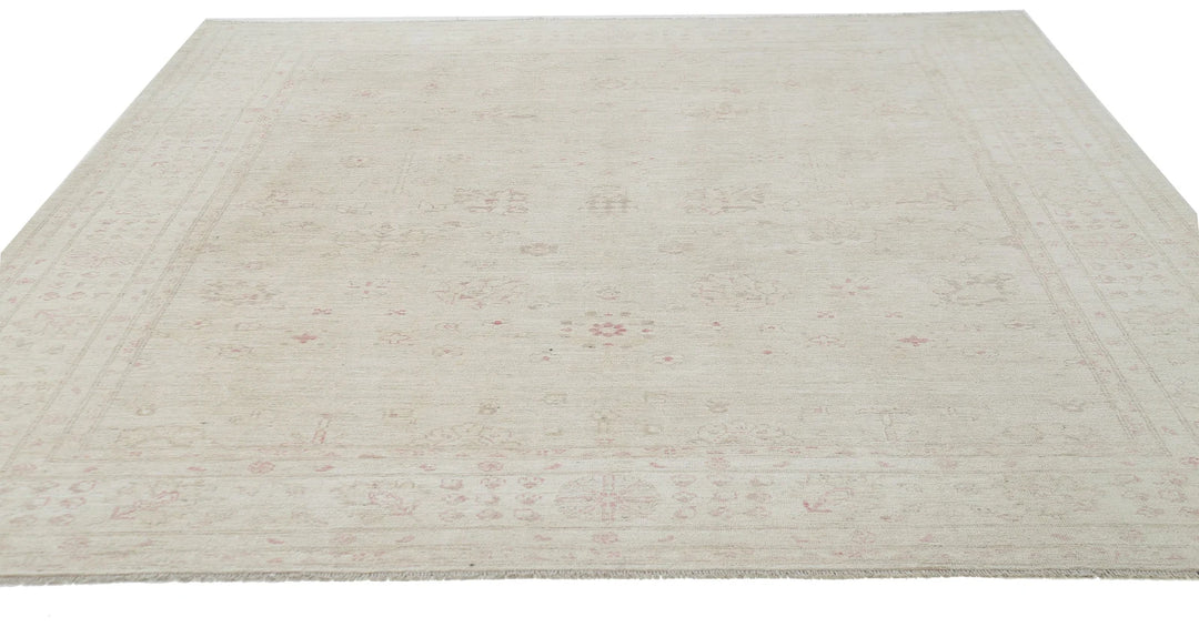 Afghan Oushak Rug 8' 9" x 11' 6" Hand-Knotted | No. AT49696