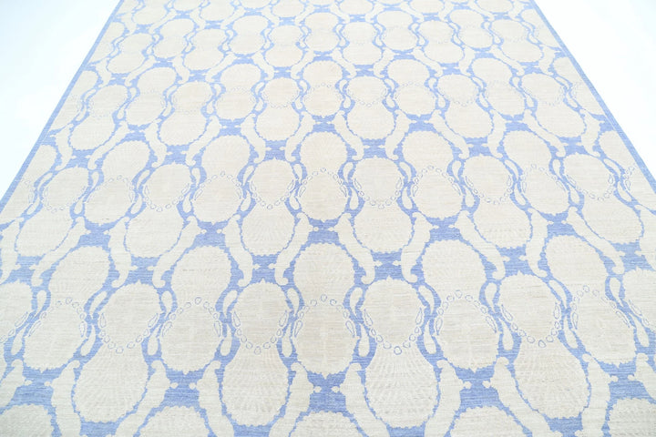 Afghan Serenity Rug 8' 10" x 11' 5" Hand-Knotted | No. AT49755