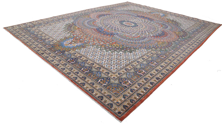Afghan Nomadic Caucasian Humna Rug 12' 6" x 16' 4" Hand-Knotted | No. AT49816