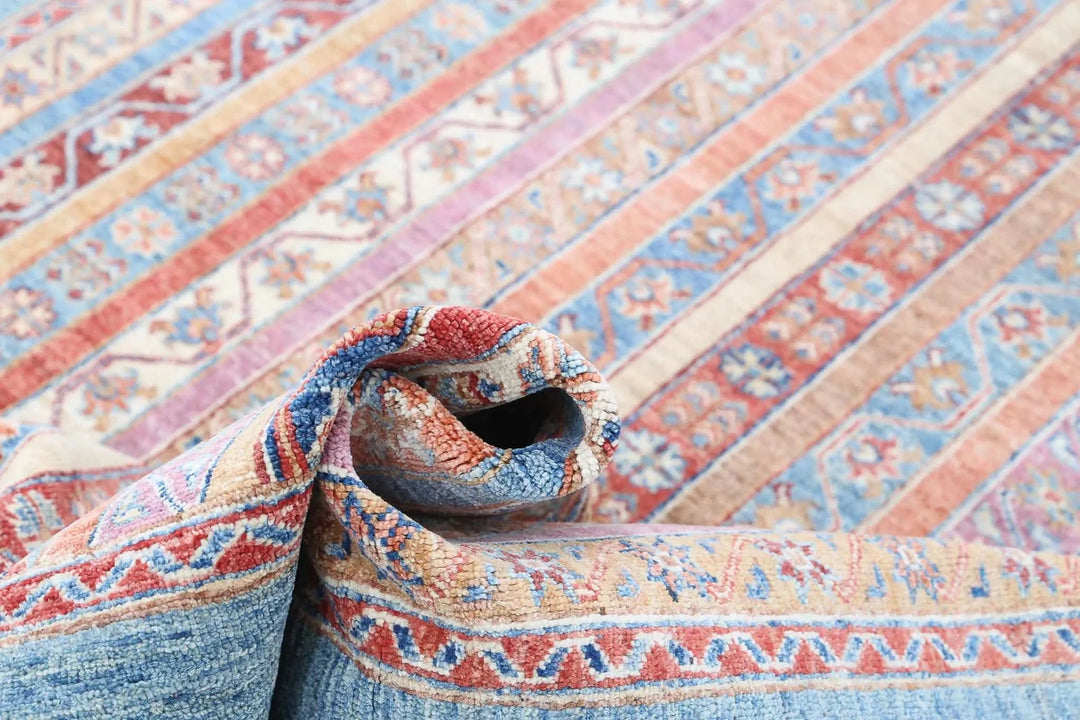 Blue Afghan Oriental Rug 5' 9" x 7' 8" Hand-Knotted | No. AT49905