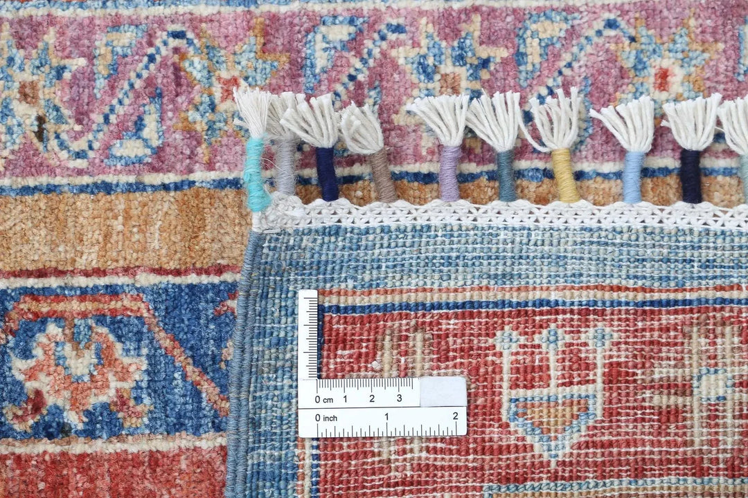 Blue Afghan Oriental Rug 5' 9" x 7' 8" Hand-Knotted | No. AT49905
