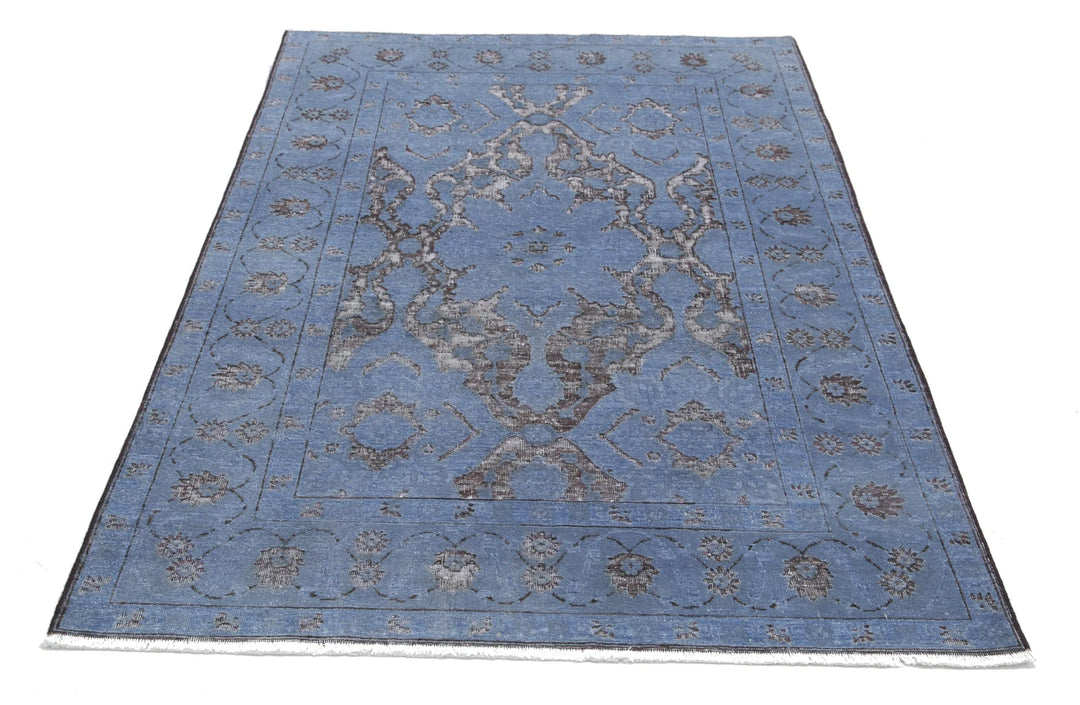 Afghan Oriental Rug 4' 1" x 6' 1" Hand-Knotted | No. AT49972