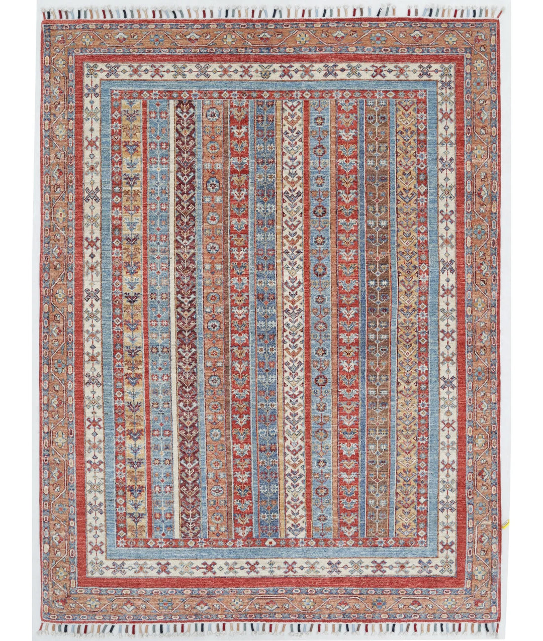 Afghan Shaal Rug 5' 0" x 6' 7" Hand-Knotted | No. AT50126