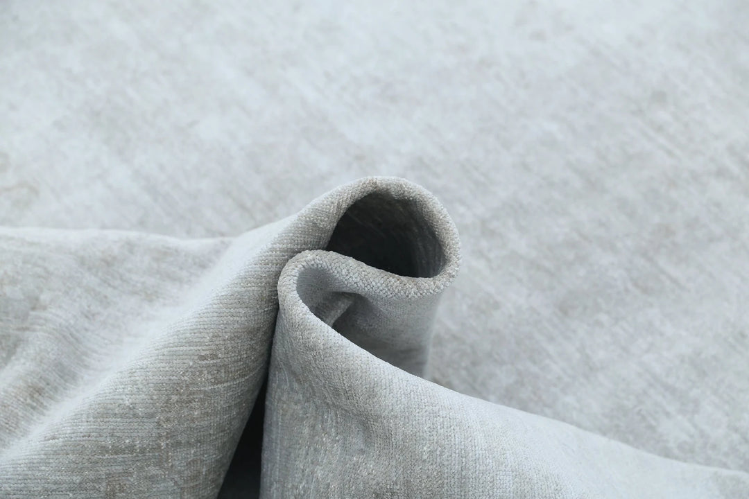 Grey Afghan Overdye Rug 5' 10" x 8' 3" Hand-Knotted | No. AT50136
