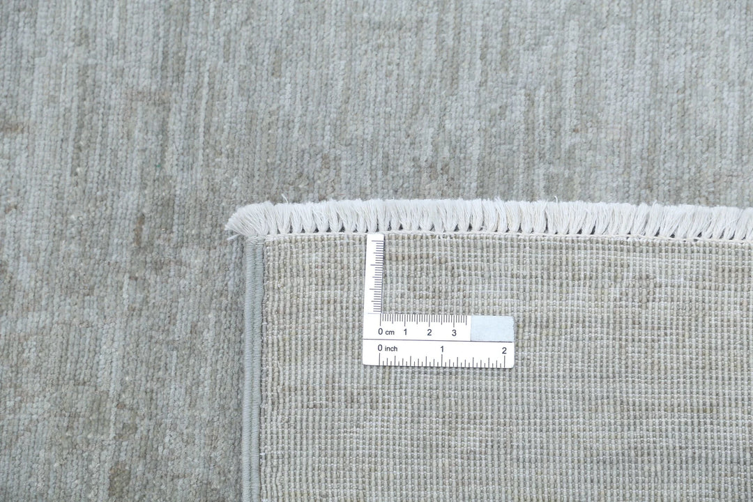 Grey Afghan Overdye Rug 5' 10" x 8' 3" Hand-Knotted | No. AT50136