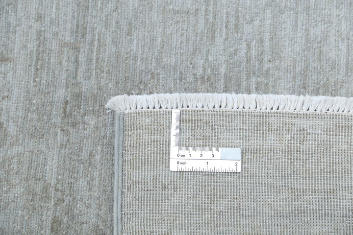 Grey Afghan Overdye Rug 5' 10" x 8' 3" Hand-Knotted | No. AT50136