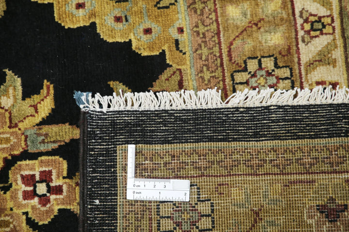 Black Indian Ziegler Rug 11' 10" x 18' 3" Hand-Knotted | No. AT501408