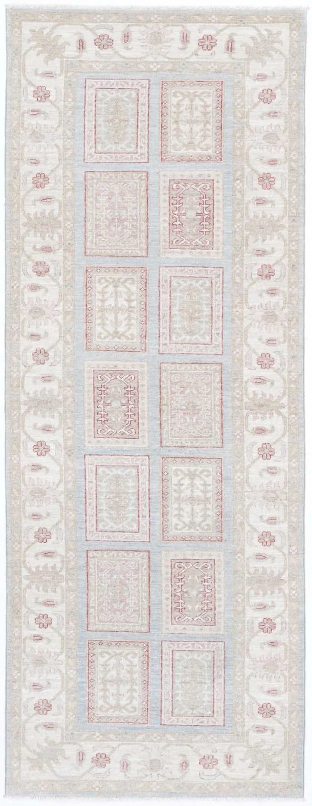 Afghan Runner Rug 2' 9" x 7' 9" Hand-Knotted | No. AT50143
