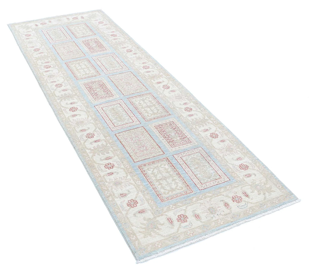 Afghan Runner Rug 2' 9" x 7' 9" Hand-Knotted | No. AT50143