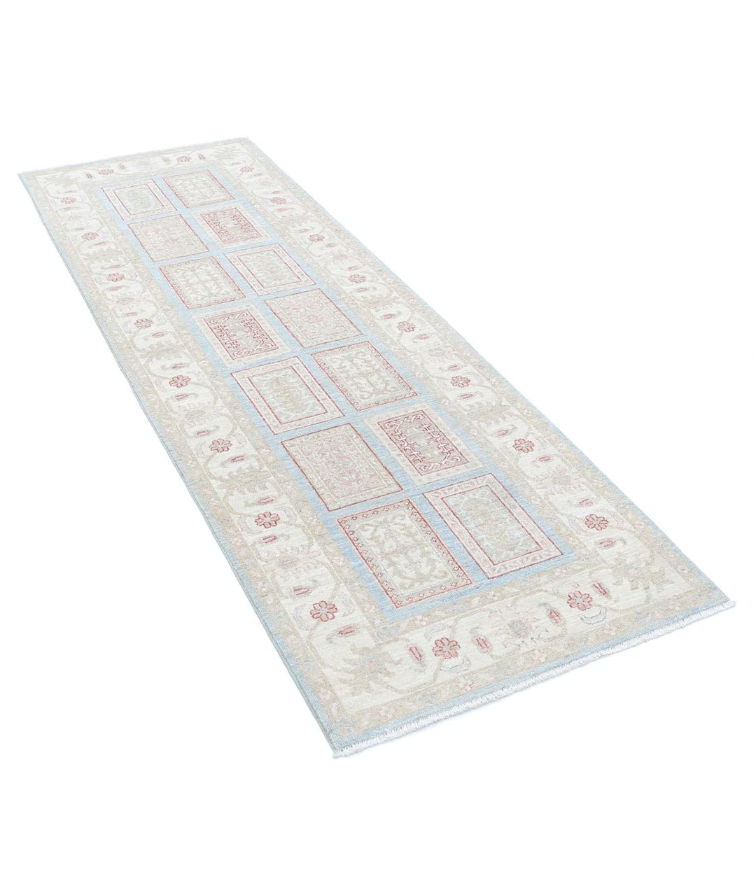 Afghan Runner Rug 2' 9" x 7' 9" Hand-Knotted | No. AT50143
