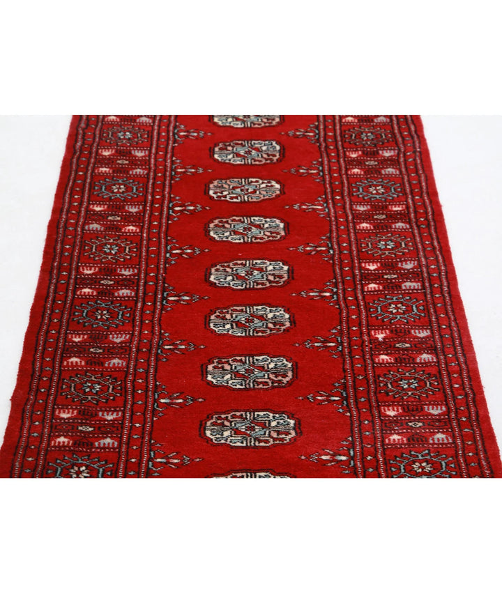 Red Pakistani Bokhara Rug 2' 6" x 5' 6" Hand-Knotted | No. AT50155