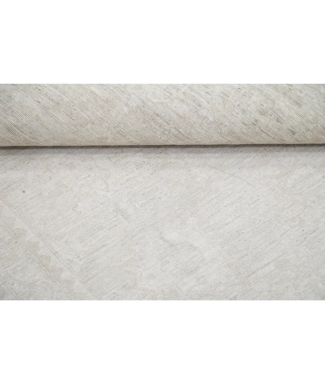 Ivory Afghan Tabriz Rug 8' 9" x 11' 9" Hand-Knotted | No. AT50196