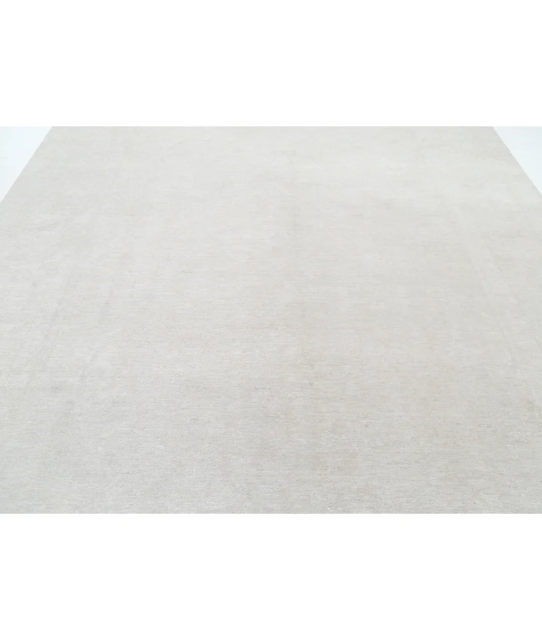 Ivory Afghan Tabriz Rug 8' 9" x 11' 9" Hand-Knotted | No. AT50196