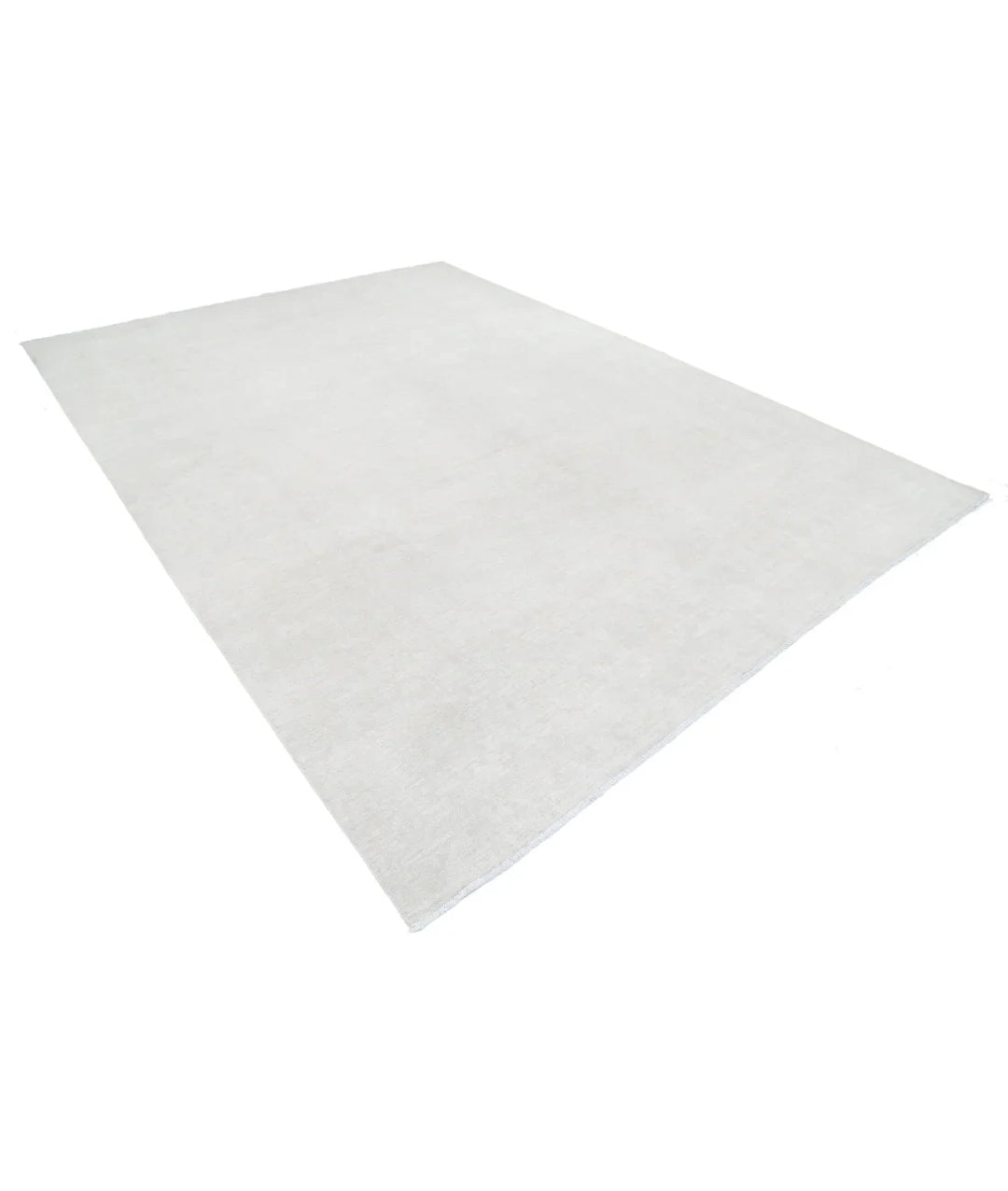 Ivory Afghan Tabriz Rug 8' 9" x 11' 9" Hand-Knotted | No. AT50196