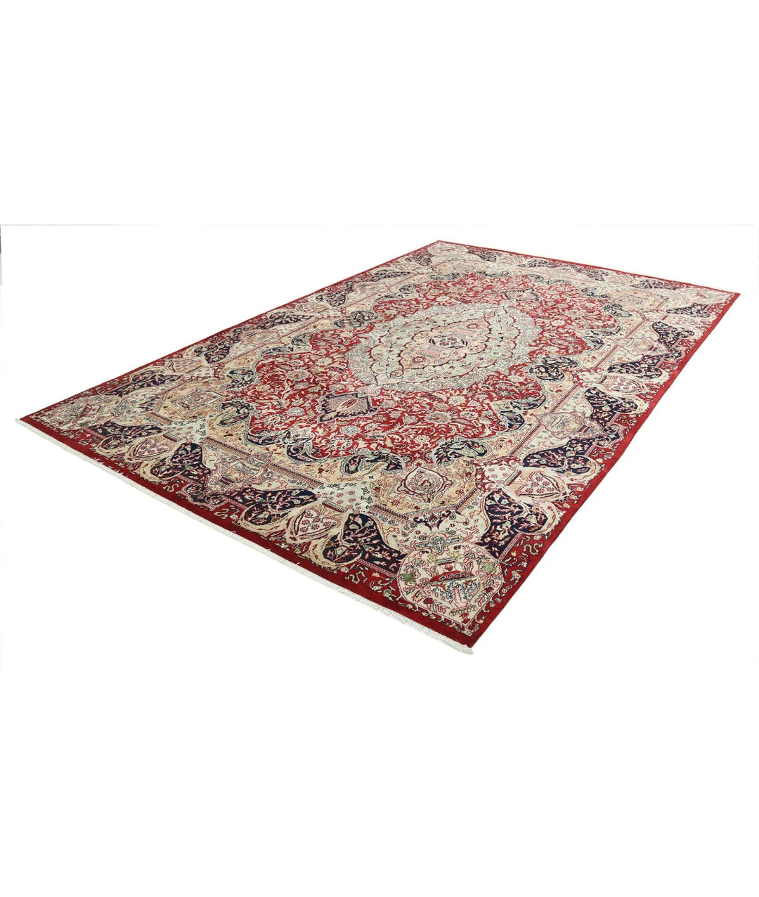 Persian Kashmar Rug 7' 9" x 11' 7" Hand-Knotted | No. AT50241