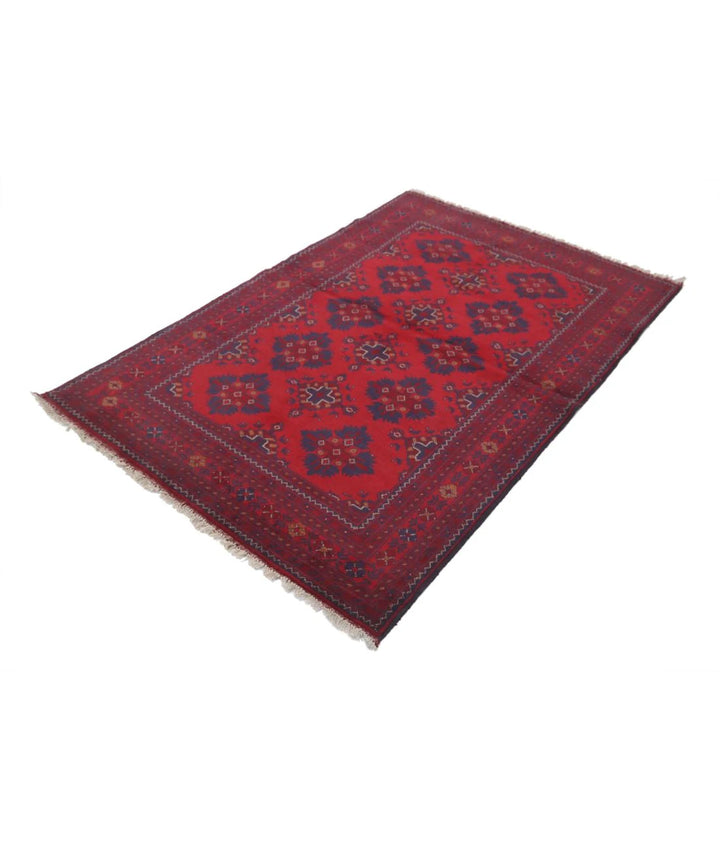 Afghan Khal Muhammadi Rug 4' 1" x 6' 1" Hand-Knotted | No. AT50338