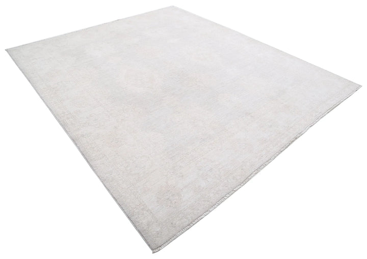 Afghan Oushak Rug 7' 10" x 9' 0" Hand-Knotted | No. AT50360