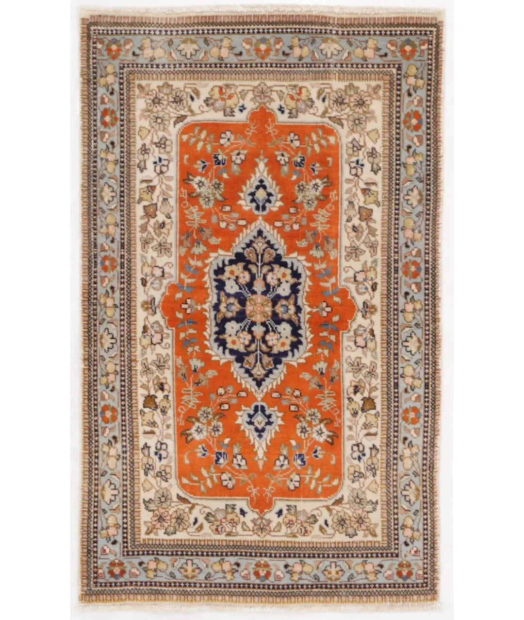Ivory Persian Oriental Rug [SIZE] Hand-Knotted