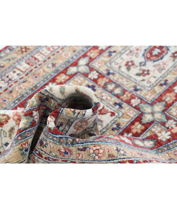 Afghan Bakhtiari Rug 4' 4" x 6' 8" Hand-Knotted | No. AT50457