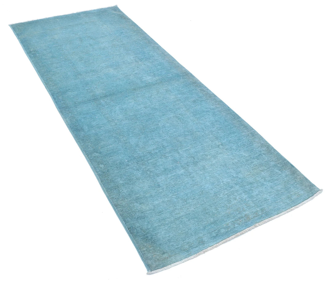Afghan Overdye Rug 3' 0" x 7' 9" Hand-Knotted | No. AT50488