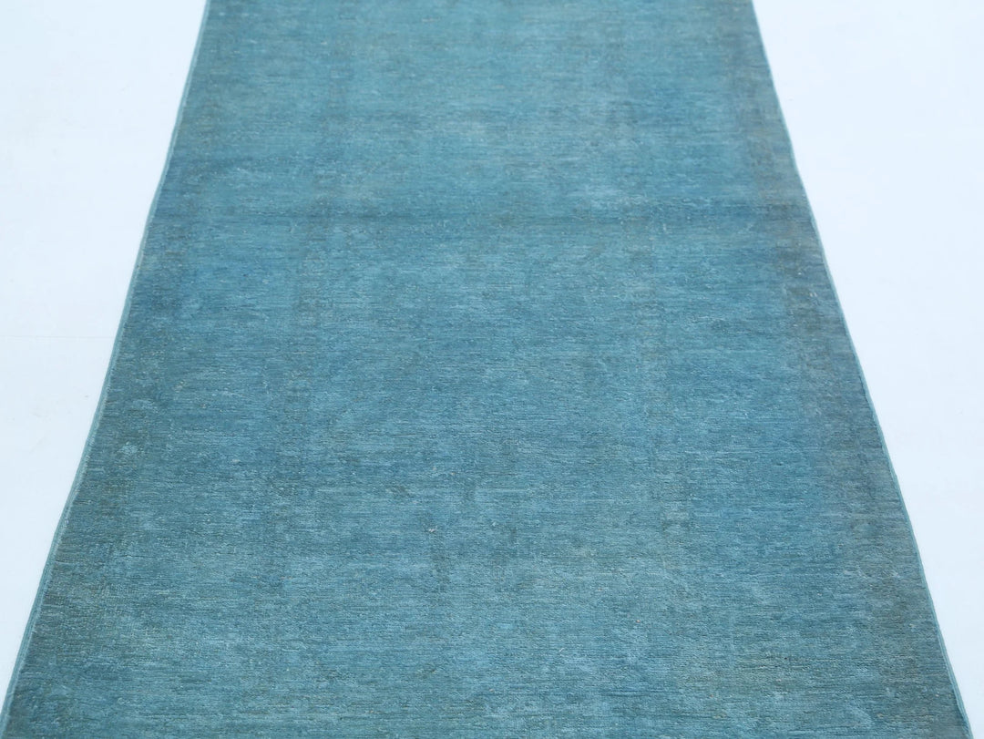 Afghan Overdye Rug 3' 0" x 7' 9" Hand-Knotted | No. AT50488