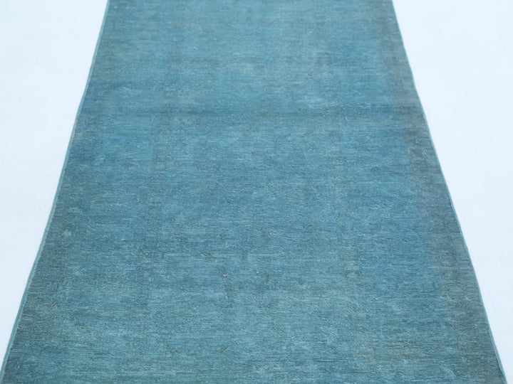 Afghan Overdye Rug 3' 0" x 7' 9" Hand-Knotted | No. AT50488