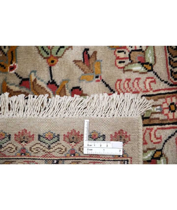 Ivory Pakistani Bokhara Rug 4' 6" x 6' 8" Hand-Knotted | No. AT50614