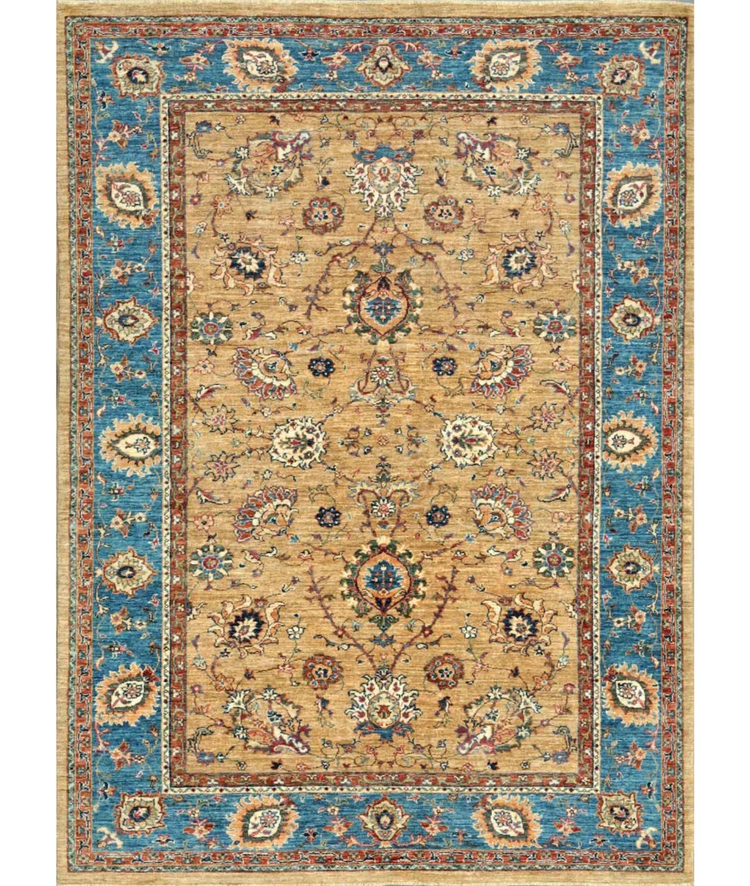 Afghan Ziegler Rug 5' 8" x 7' 8" Hand-Knotted | No. AT50651
