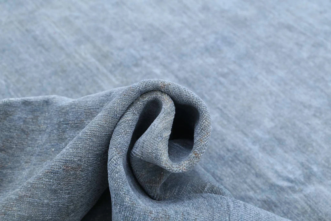 Grey Afghan Overdye Rug 11' 8" x 14' 5" Hand-Knotted | No. AT50672