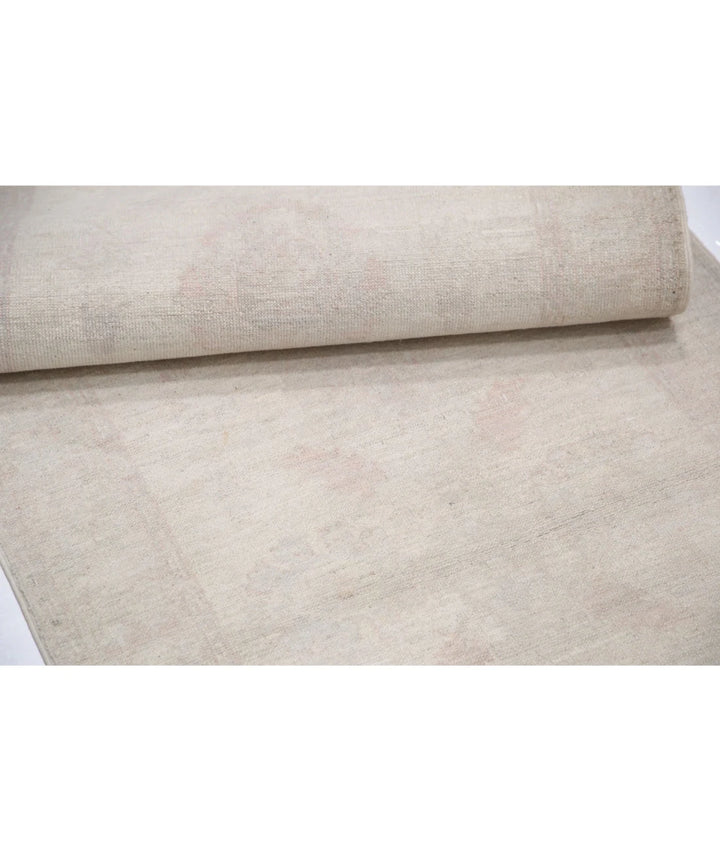 Ivory Afghan Oriental Rug 2'4" x 7'8" Hand-Knotted view