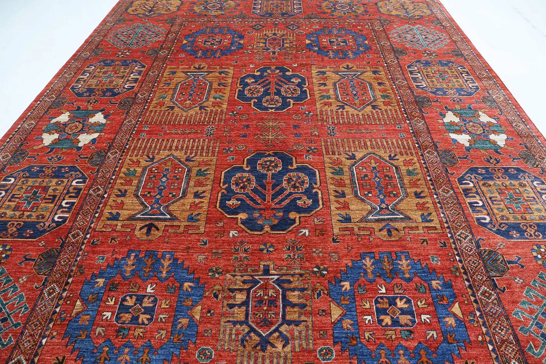Afghan Humna Rug 10' 3" x 14' 4" Hand-Knotted | No. AT50713