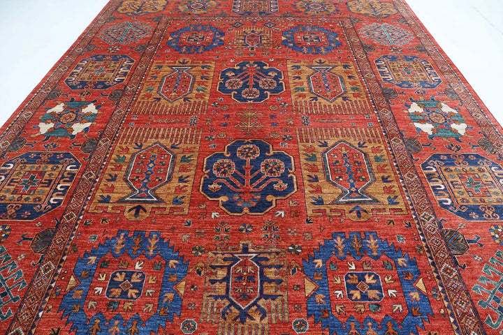 Afghan Humna Rug 10' 3" x 14' 4" Hand-Knotted | No. AT50713