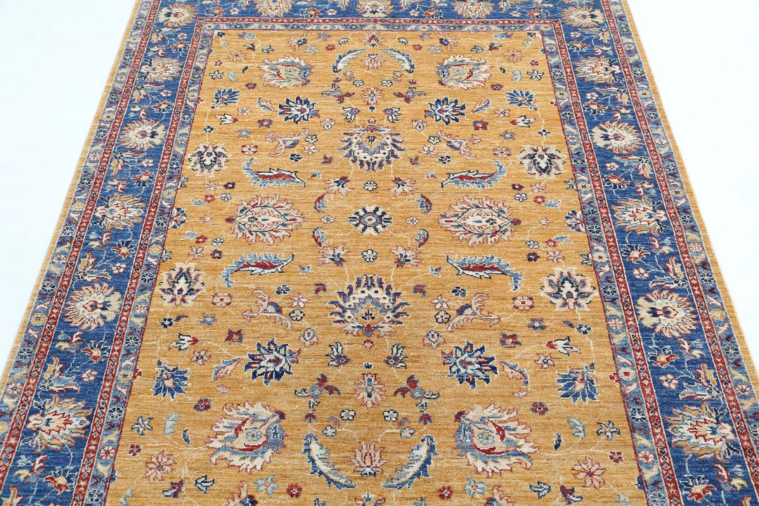 Afghan Ziegler Farhan Rug 5' 0" x 6' 2" Hand-Knotted | No. AT50744