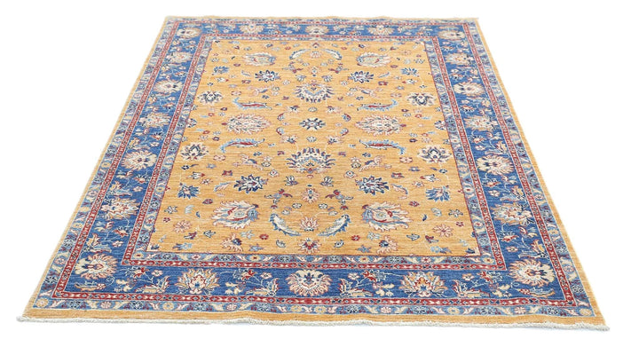 Afghan Ziegler Farhan Rug 5' 0" x 6' 2" Hand-Knotted | No. AT50744