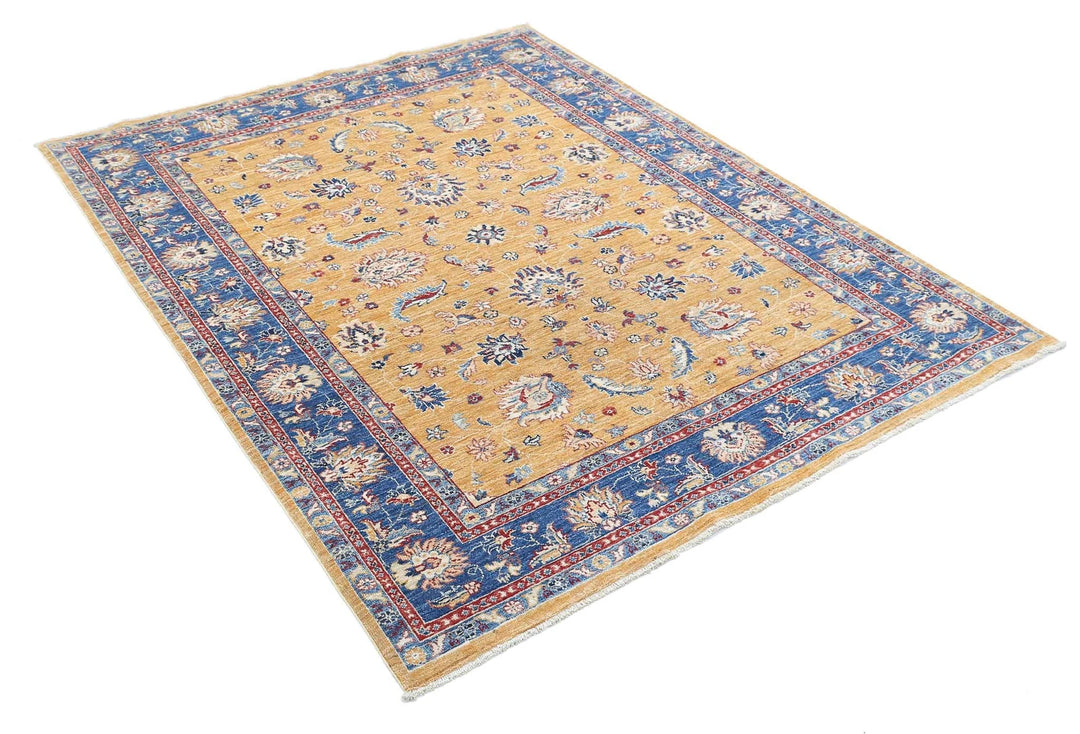 Afghan Ziegler Farhan Rug 5' 0" x 6' 2" Hand-Knotted | No. AT50744