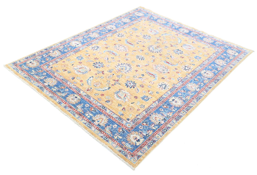 Afghan Ziegler Farhan Rug 5' 0" x 6' 2" Hand-Knotted | No. AT50744
