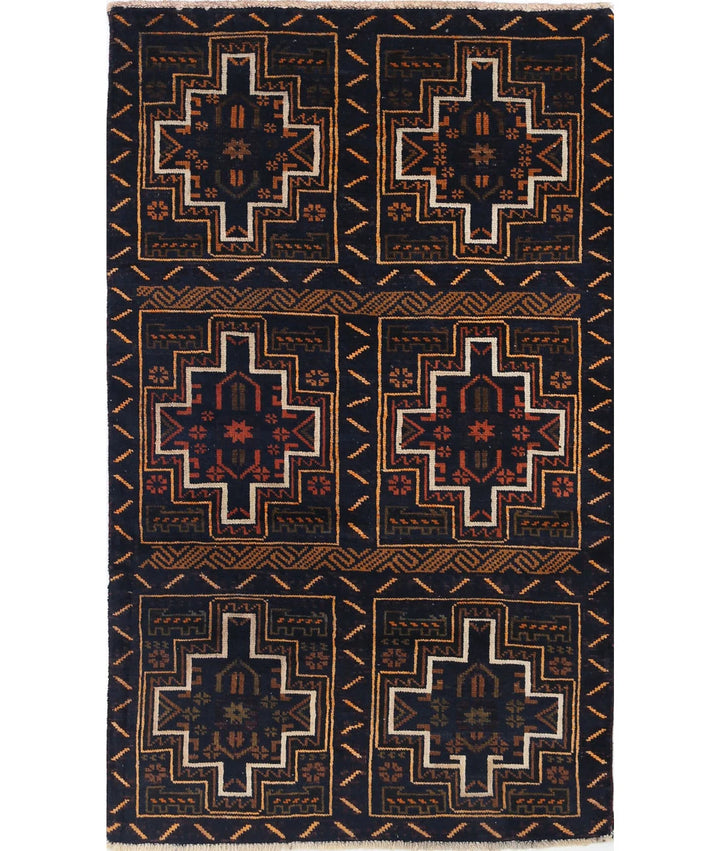 Red Afghan Tribal Rug 2' 10" x 4' 9" Hand-Knotted | No. AT50902