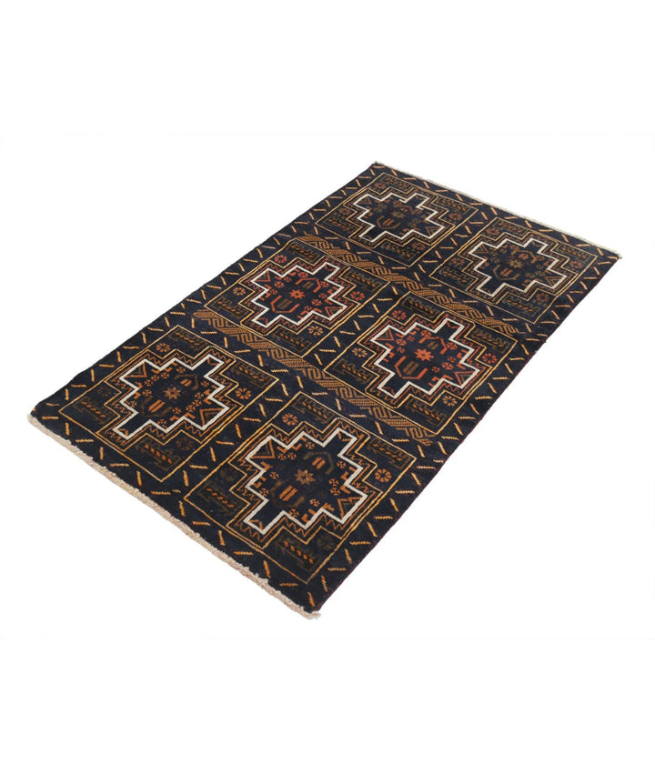 Red Afghan Tribal Rug 2' 10" x 4' 9" Hand-Knotted | No. AT50902