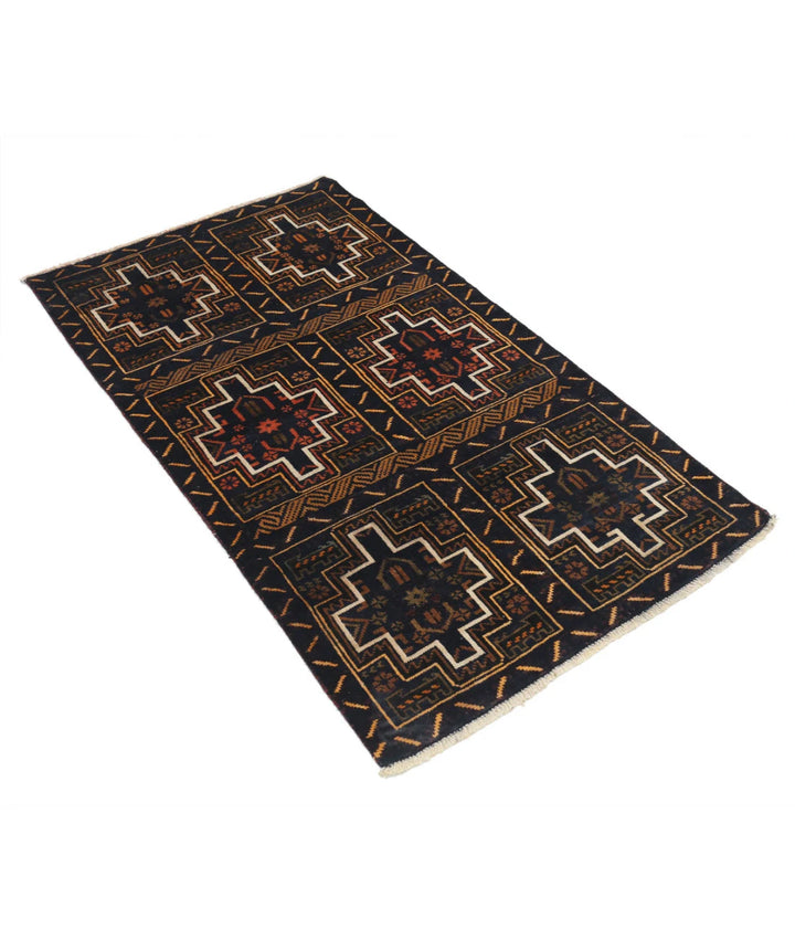 Red Afghan Tribal Rug 2' 10" x 4' 9" Hand-Knotted | No. AT50902