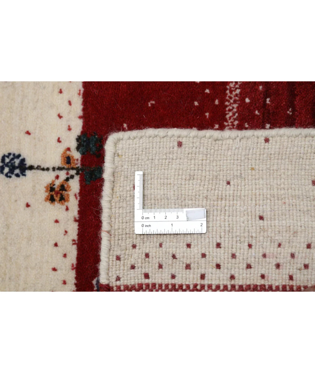 Ivory Indian Oriental Rug 4' 7" x 6' 5" Hand-Knotted | No. AT50923
