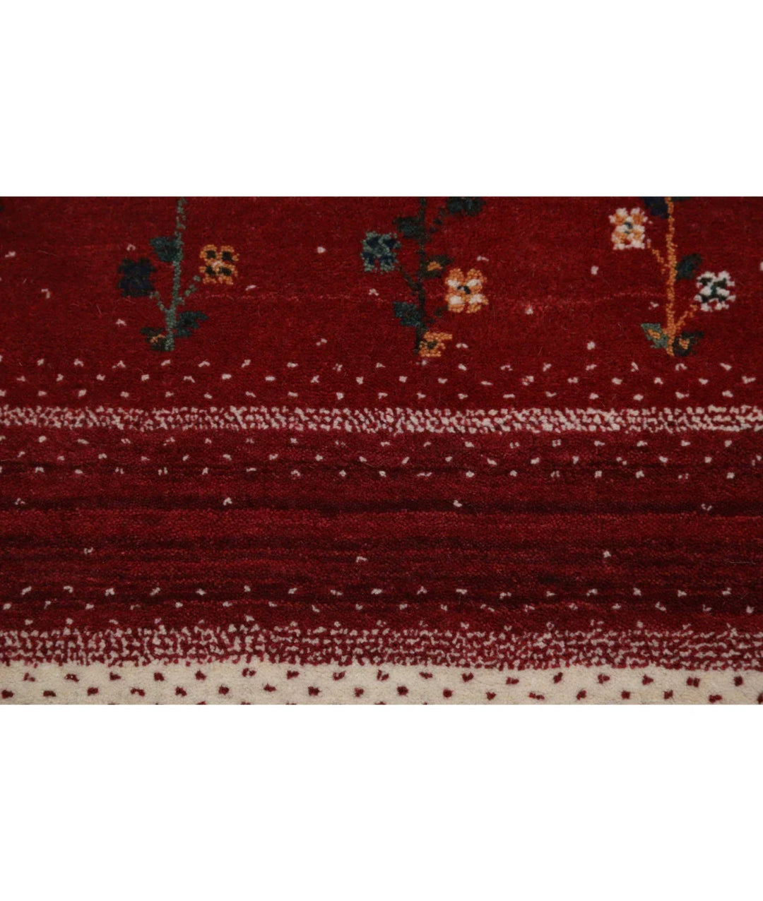 Ivory Indian Oriental Rug 4' 7" x 6' 5" Hand-Knotted | No. AT50923