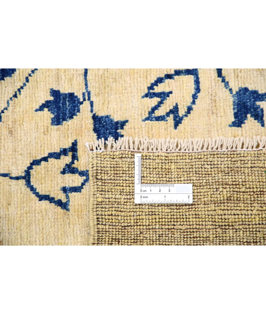 Gold Afghan Oriental Rug 9' 5" x 10' 9" Hand-Knotted | No. AT50925