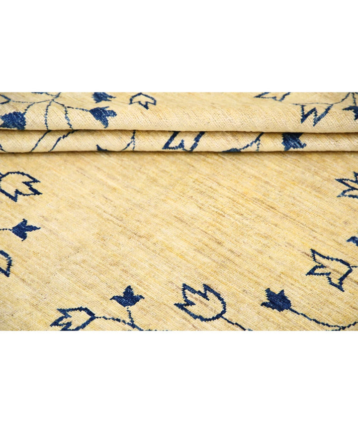 Gold Afghan Oriental Rug 9' 5" x 10' 9" Hand-Knotted | No. AT50925