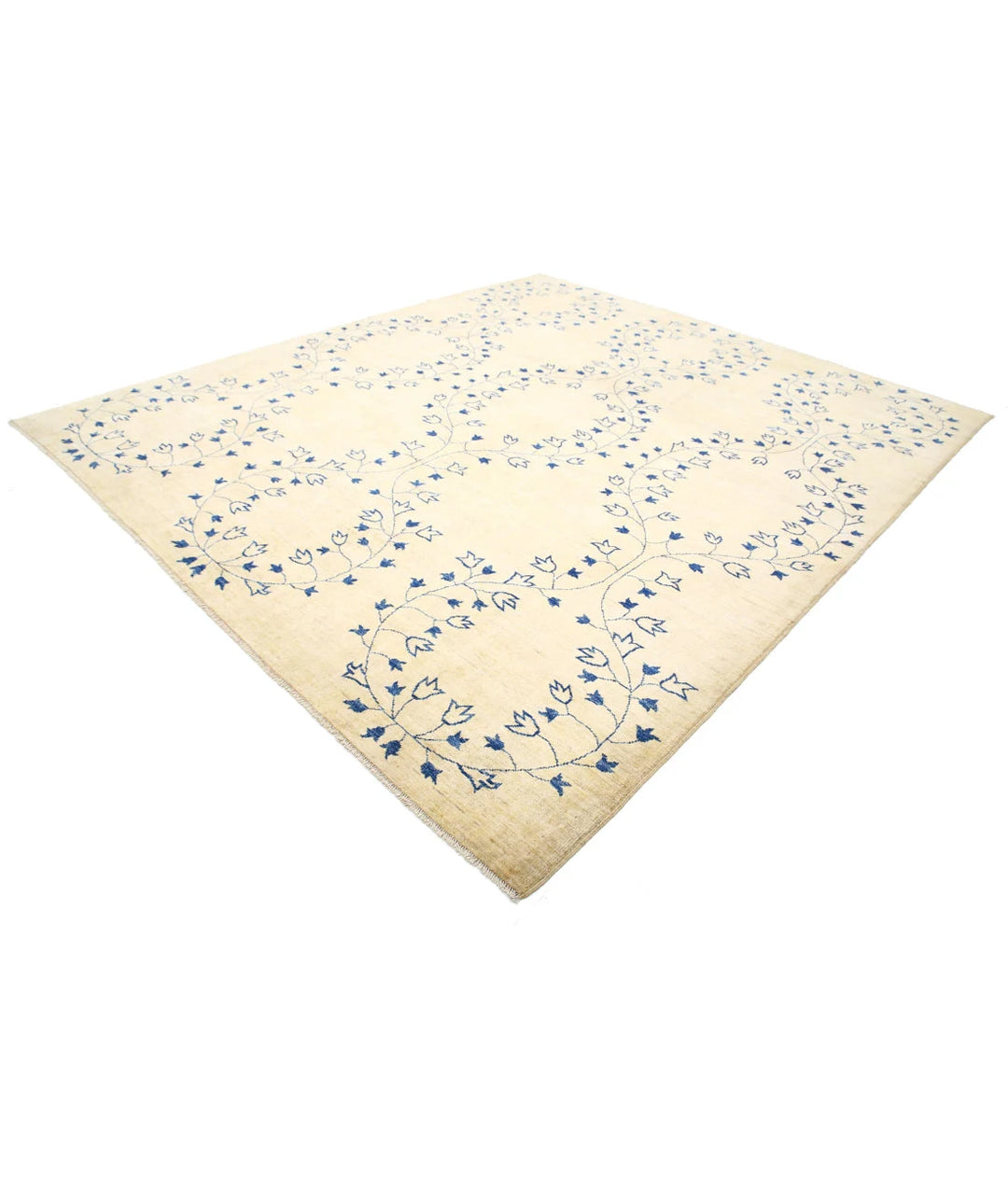 Gold Afghan Oriental Rug 9' 5" x 10' 9" Hand-Knotted | No. AT50925