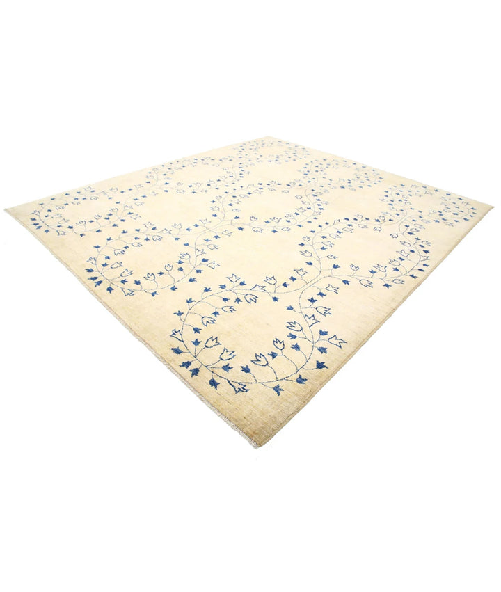 Gold Afghan Oriental Rug 9' 5" x 10' 9" Hand-Knotted | No. AT50925