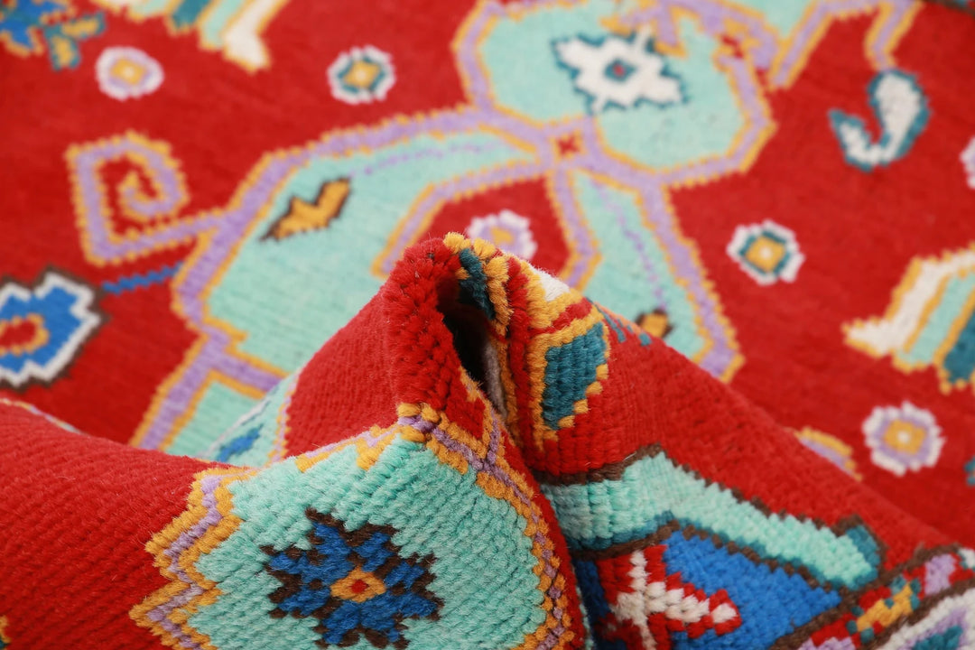 Afghan Oriental Rug 3' 4" x 4' 10" Hand-Knotted | No. AT50995