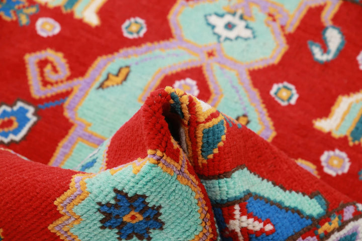 Afghan Oriental Rug 3' 4" x 4' 10" Hand-Knotted | No. AT50995